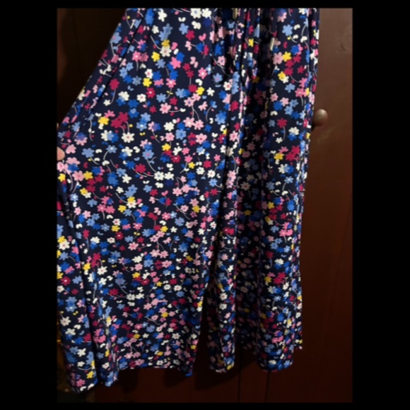 Maggy London Lottie Floral Knit Cropped Jumpsuit Navy Sky Size 2 - NWT - Picture 8 of 16